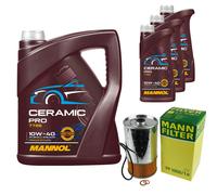 MANN Filtro Olio 8L MANNOL Ceramic Pro 10W-40 Per Mercedes-Benz 190 W201 D 2.0