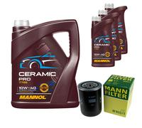 MANN Filtro Olio 8L MANNOL Ceramic Pro 10W-40 Per Nissan Pick-Up D22 2.5 TD 4WD