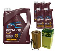 MANN Filtro Olio 9L MANNOL Ceramic Pro 10W-40 Per BMW 8 Serie E31 850 Ci