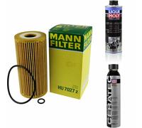 Mann Filtro Olio Hu 7027 Z + Liqui Moly Cera Tec 3721 + Lavaggio Motore 2427