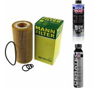Mann Filtro Olio Hu 721/3 X+ Liqui Moly Cera Tec 3721 + Lavaggio Motore 2427