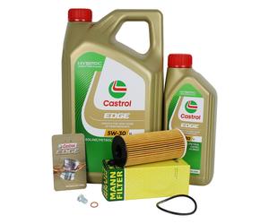 Mann Filtro Olio HU6014/1z + 6L Castrol LL 5W30 Per BMW Serie 1/3/5/7 X3 X5 Z4