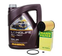 Mann Filtro Olio + mannol 5W30 per VW Golf 7 Passat Audi A1 A3 A4 A5 A6 Q3 Q5 Tt