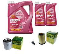 MANN Inspektionspaket 7L MANNOL Energy 5W-20 per Ford C-Max II 1.0 EcoBoost