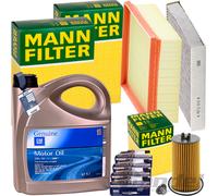 Mann Kit Diagnosi Auto+ 5L Originale 5W-30 Olio Adatto A per Opel Moka X 1.4 Da
