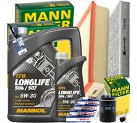Mann Kit Ispezione+1x5+1x1L mannol 5W30 Olio Adatto A per VW Multivan T5 T6