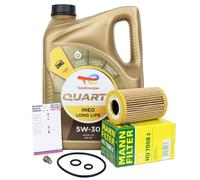 MANN OlioFiltro + Total 5W-30 LL Olio Per VW Golf 5+6 Passat B6+B7 1.6-2.0 TDI