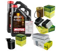 MANN Pacchetto di ispezione 10L MOTUL 8100 X-PULIRE EFE 5W-30 per Mercedes-Benz