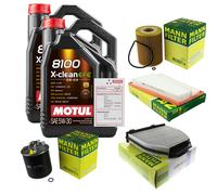 MANN Pacchetto di ispezione 10L MOTUL 8100 X-PULIRE EFE 5W-30 per Mercedes-Benz