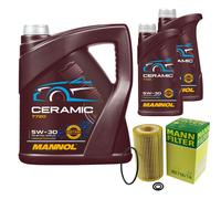 MANN Pacchetto di ispezione 7L MANNOL Ceramica 5W-30 per Mercedes-Benz classe E