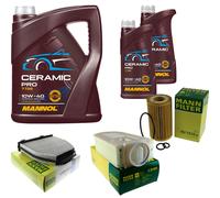 MANN Pacchetto di ispezione 7L MANNOL Ceramica Pro 10W-40 per Mercedes-Benz