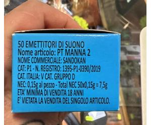 Manna Sandokan raudo raudi petardi Capodanno 50 Pezzi k1