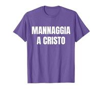 Mannaggia a Cristo Maglietta, Uomo, Viola mélange, L