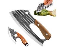 Mannaia Da Cucina - Mannaia Per Ossa Resistente, 2 Pezzi Strumento Per Tagliare Ossa Di Pollo, Con In Pelle, Affettatrice Per Manzo Per Cucina Ristorante Grigliate Barbecue Preparazione Pasti C