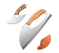 Mannaia Pesante per Carne,Attrezzi da Taglio Pesanti Ergonomici | Set da 2 Pezzi per Macelleria,per Disossare Tritare Affettare Intagliare Casa Campeggio Cucina BBQ Grill