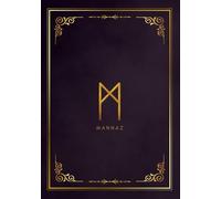 Mannaz A5 Vintage Blank Notebook, Sketch book, Diary, 200pages. For women and men who are fascinated by runic languages