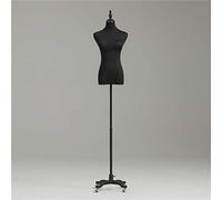 Mannequin Torso Female Tailors Costume Props Wedding Dress Body Fashion Black Cotton Fabric Bust Iron Base Clothing Store Mannequin Stand Display Dummy Dress Form (Color : C Size : M) (A Medium)