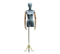 Mannequin Torso Female Tailors Dummy Dressmakers Torso Dummy Display Bust Wedding Dress High-End Window Model Display Stand Gold Triangle Base 5 Colors Dress Form (Color : C)