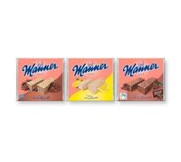 Manner Box Degustazione Wafer Originali Austriaci - Mix Tradizione Viennese (Cioccolato, Choco Brownie, Limone) - 12x75g