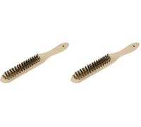 Mannesmann M 419-4 - Spazzola metallica in ottone, 4 file (Confezione da 2)