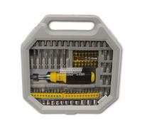 Mannesmann - M29810 - Set viti e inserti, 101 pz. | 11 bussole in acciaio per utensili, cricchetto reversibile con inversione del senso di rotazione e impugnatura antiscivolo