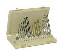 Mannesmann - M54317 - Set punte per trapano combinate, 17 pz., in cassetta di legno