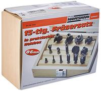 Mannesmann - M54515 - Set punte per frese, 15 pz., attacco 6 mm