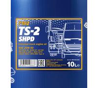 MANNOL 10 Litri Olio Motore TS-2 SHPD 20W-50 API CH-4/CG-4/CF-4/SL