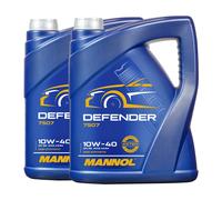 Mannol 10W40 Defender Olio Motore Parzialmente Sintetico 2 x 5 Liter VW 501.01/