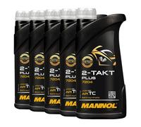 Mannol Olio 2-Takt Plus parzialmente sintetico per 2 tempi 4x1 L