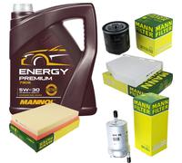 MANNOL 5 L Energy Premium 5W-30 + MANN-FILTER Per VW Golf Plus 5M1 521 1.4 16V