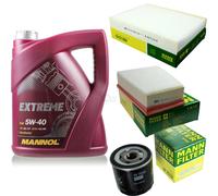 Mannol 5 L Estremo 5W-40 olio motore + Mann per Renault Scénic III 1.5