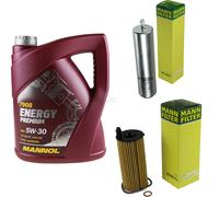 MANNOL 5L Energy Premium 5W-30 + MANN-FILTER Filtro Per BMW 5er F10 520d
