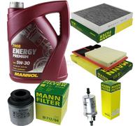 MANNOL 5L Energy Premium 5W-30 + MANN-FILTER Filtro Per Skoda Rapid NH3 1.6