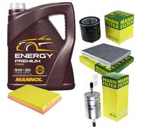 MANNOL 5L Energy Premium 5W-30 + MANN-FILTER Filtro Per VW Fox 5Z1 5Z3 1.4