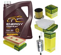 MANNOL 5L Energy Premium 5W-30 + MANN-FILTER Filtro Per VW Golf V 1K1 1.6 FSI