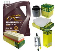 MANNOL 5L Energy Premium 5W-30 + MANN-FILTER Filtro Per VW Golf VI 5K1 1.4