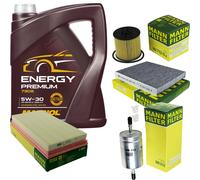 Mannol 5L Energy Premium 5W-30 + Mann filtro per VW Polo 9N_ 1.4 FSI