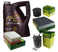 MANNOL 5L Estremo 5W-40 Olio Motore + MANN-FILTER Per Renault Scénic III 1.5 DCI