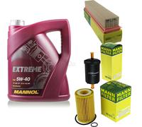 Mannol 5L Estremo 5W-40 olio motore + Mann per Renault Clio II BB0/1/2_ 1.2
