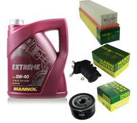 MANNOL 5L Estremo 5W-40 olio motore + Mann per Renault Clio II BB0/1/2_ 1.5