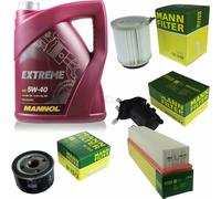 MANNOL 5L Estremo 5W-40 olio motore + Mann per Renault Kangoo KC0/1_ 1.5 DCI