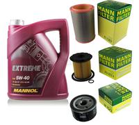 Mannol 5L Estremo 5W-40 olio motore + Mann per Renault Laguna I B56 1.9 Dti