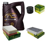 MANNOL 5L Estremo 5W40 Olio Motore + MANN-FILTER Filtro Per Renault Megane 3 1.5