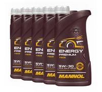 Mannol 5W-30 Energy Premium Olio Motore, VW 505 01, Dexos1 Gen3, 5x1 Litro