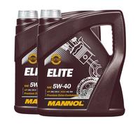 MANNOL 5W-40 ELITE Motoröl ACEA A3/B4, MB229.5, Da 8 Litri 2x4