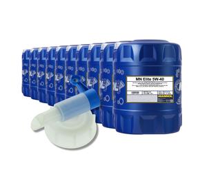 Mannol 5W-40 Elite Olio Acea A3 / B4, MB229.5, 200 Litro 10x20 Con Rubinetto