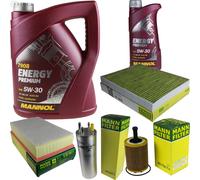 MANNOL 6 L Energy Premium 5W-30 + MANN-FILTER Per VW Transporter V Pritsche 1.9
