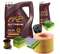 Mannol 6 L Estremo 5W-40 olio motore + Mann per Renault Megane Scenic 1.9
