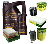 MANNOL 6L Estremo 5W-40 Olio Motore + MANN-FILTER Per Renault Scénic III 1.9 DCI
